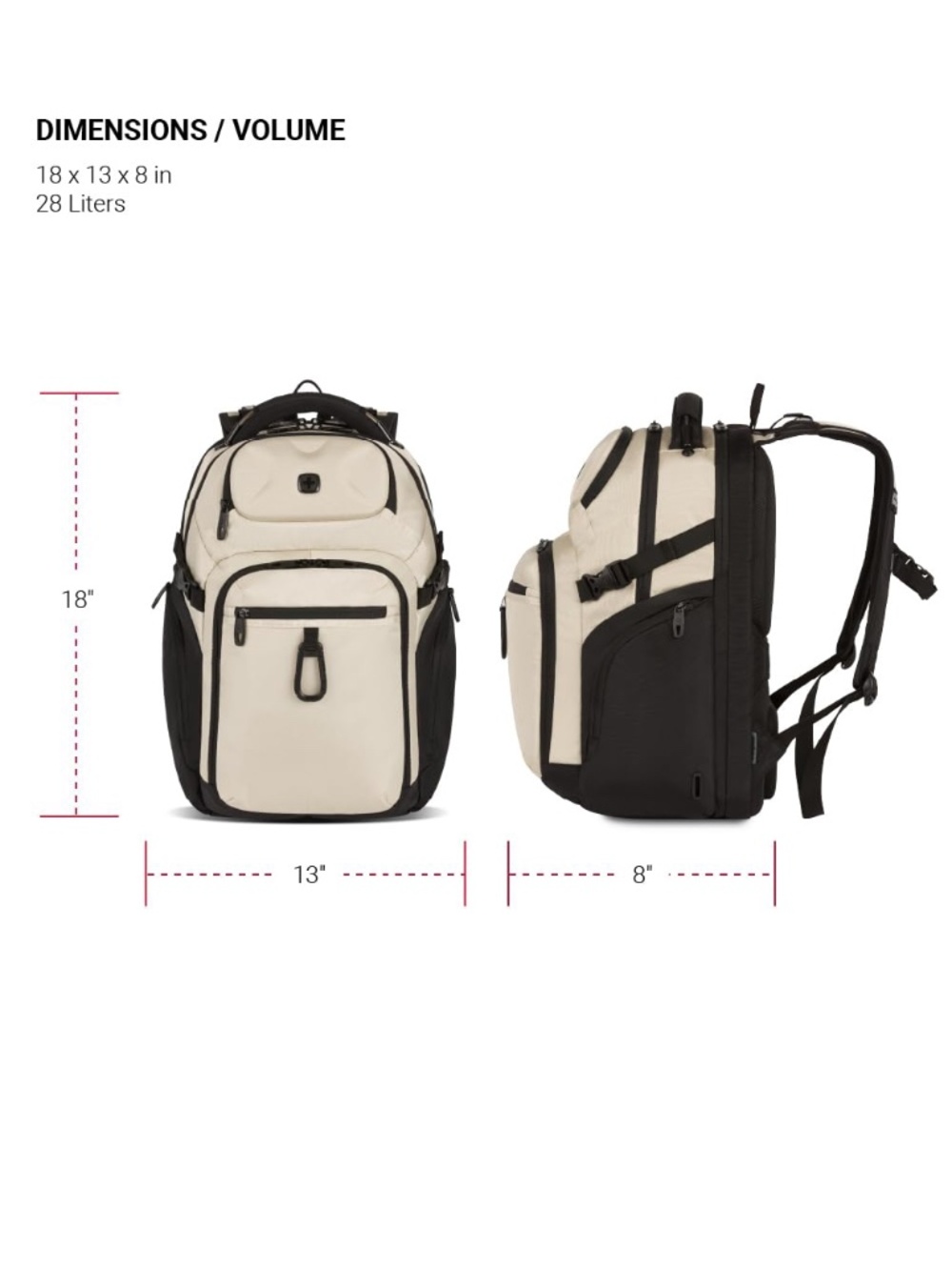 SwissGear Endure ScanSmart Laptop Backpack – Vintage Khaki - 17" - Picture 5 of 9